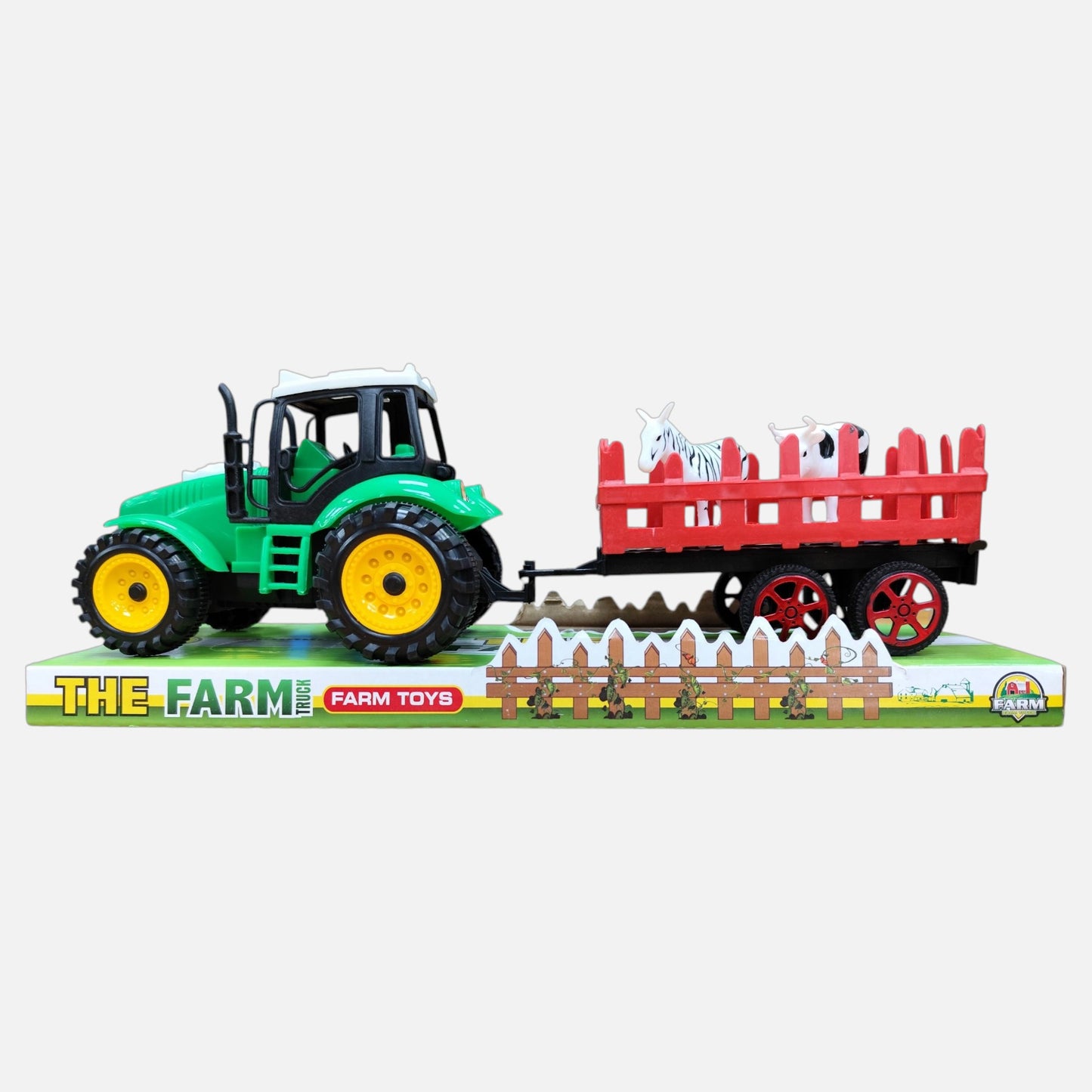 Tractor Granjero con Remolque y Animalitos