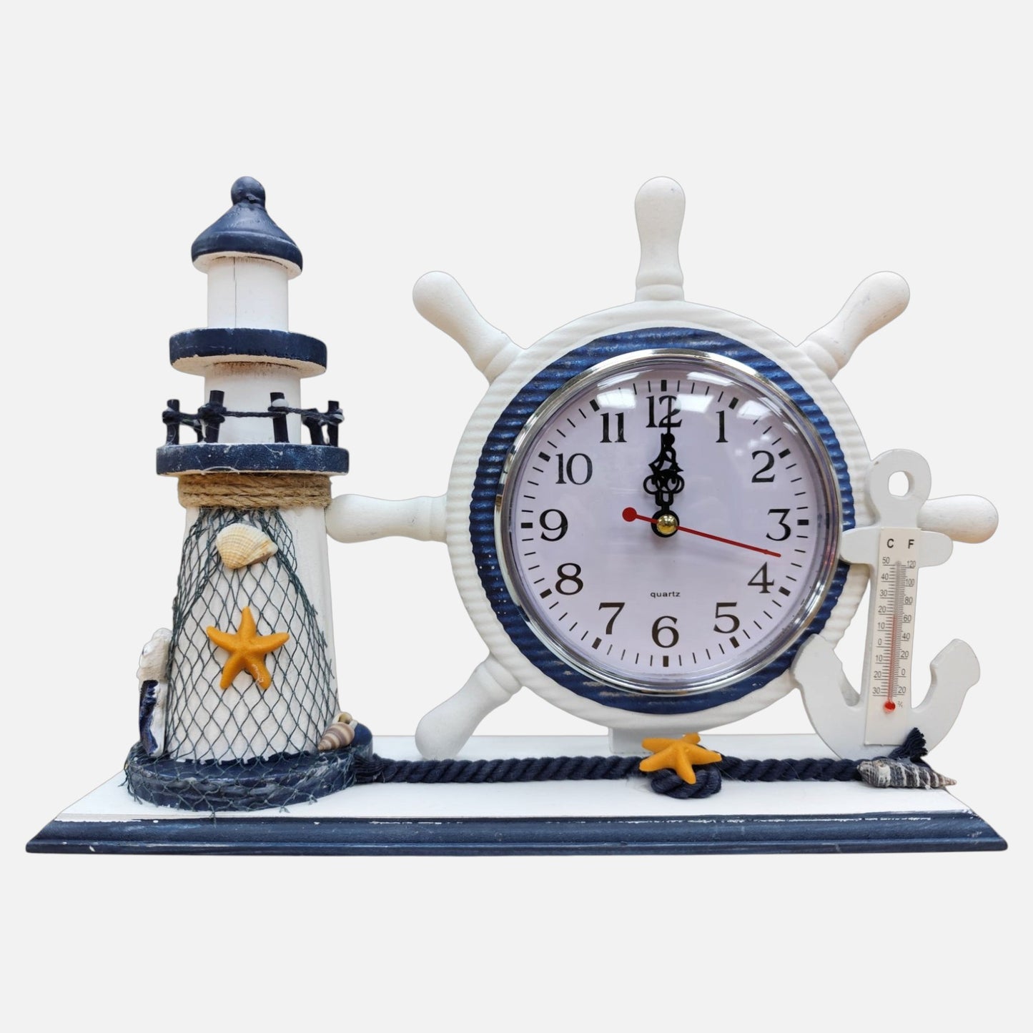 Reloj "Faro del Capitán" con Termómetro Náutico
