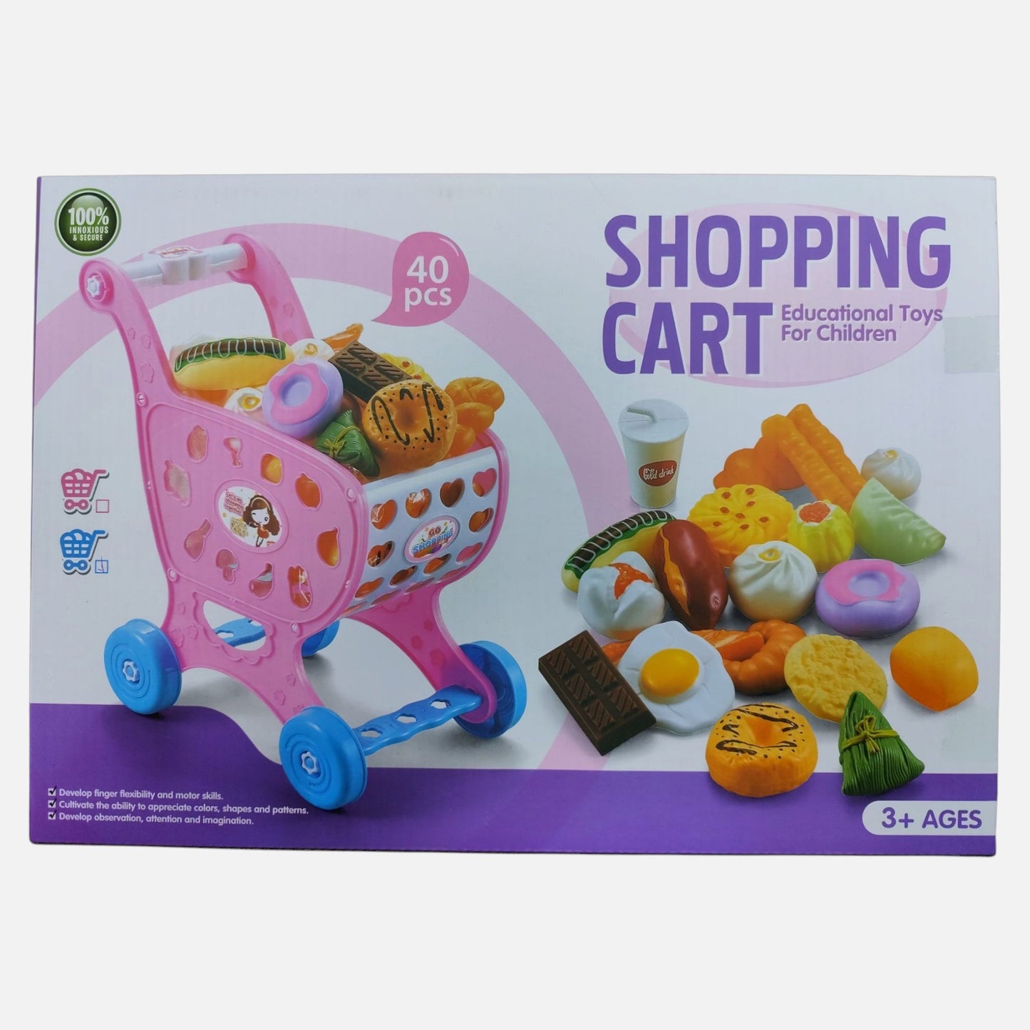 Carrito de Supermercador Rosado