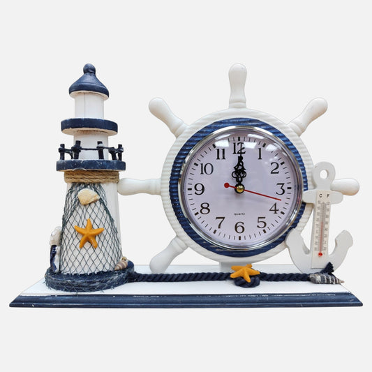 Reloj "Faro del Capitán" con Termómetro Náutico